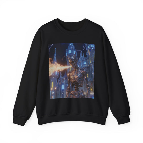 Epic Fantasy Crewneck Sweatshirt - Fire-Breathing Character Design
